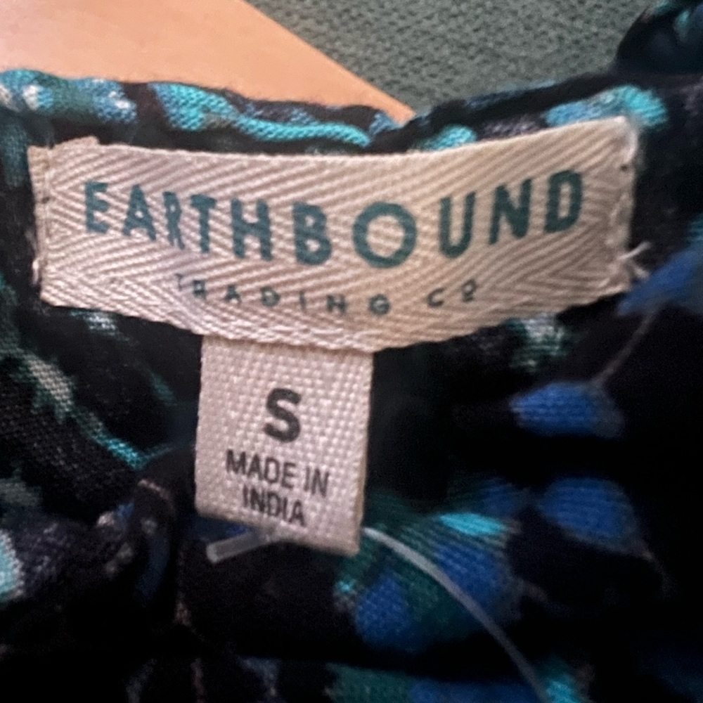 Earthbound Trading Co Mandala Print Sleeveless Hooded High-Neck Short Dress S - Picture 5 of 7